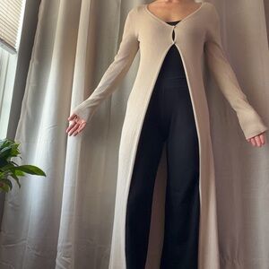 Pink Rose Ribbed Knit Cardigan